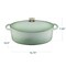 Best Choice Products Oval 7.5 Quart Cast-Iron Dutch Oven, Heavy-Duty w/ Enamel, Side Handles